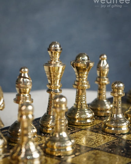 Brass Finish Chess Board - 12X12 Wl2816 Utility