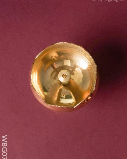 Brass Flower Diya with Stand - WBG0769 - Brass Diya RG