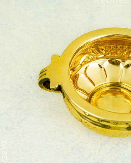 Brass Flower Urli - 4 inch - WL5578 - Brass Urli