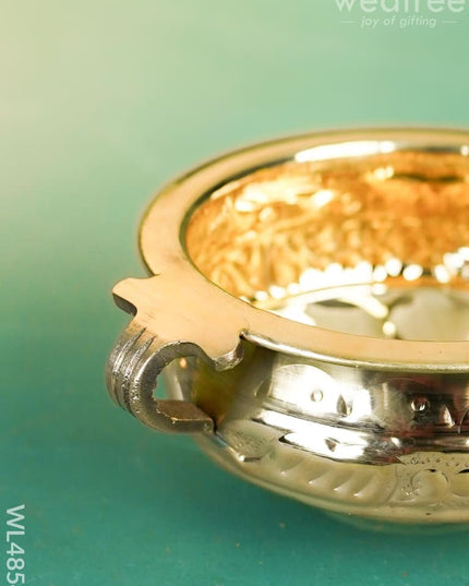 Brass Flower Urli - 5 inch - WL4854 Brass Urli
