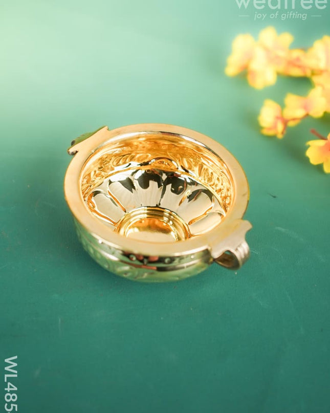 Brass Flower Urli - 5 inch - WL4854 Brass Urli