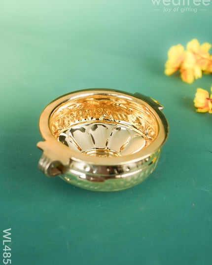 Brass Flower Urli - 5 inch - WL4854 Brass Urli