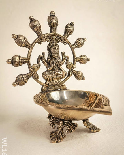 Brass Gajalakshmi Diya - WL1642 - Brass Diya