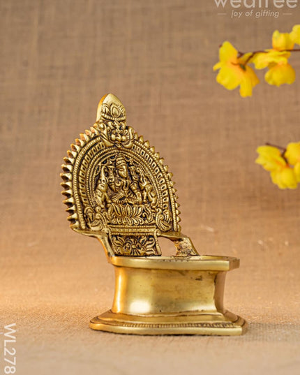 Brass Gajalakshmi Diya - WL2782 - Brass Diya