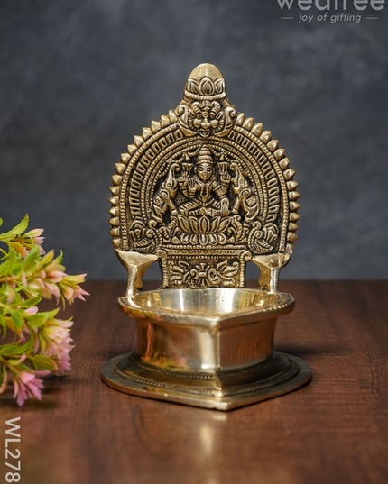 Brass Gajalakshmi Diya - WL2782 - Brass Diya