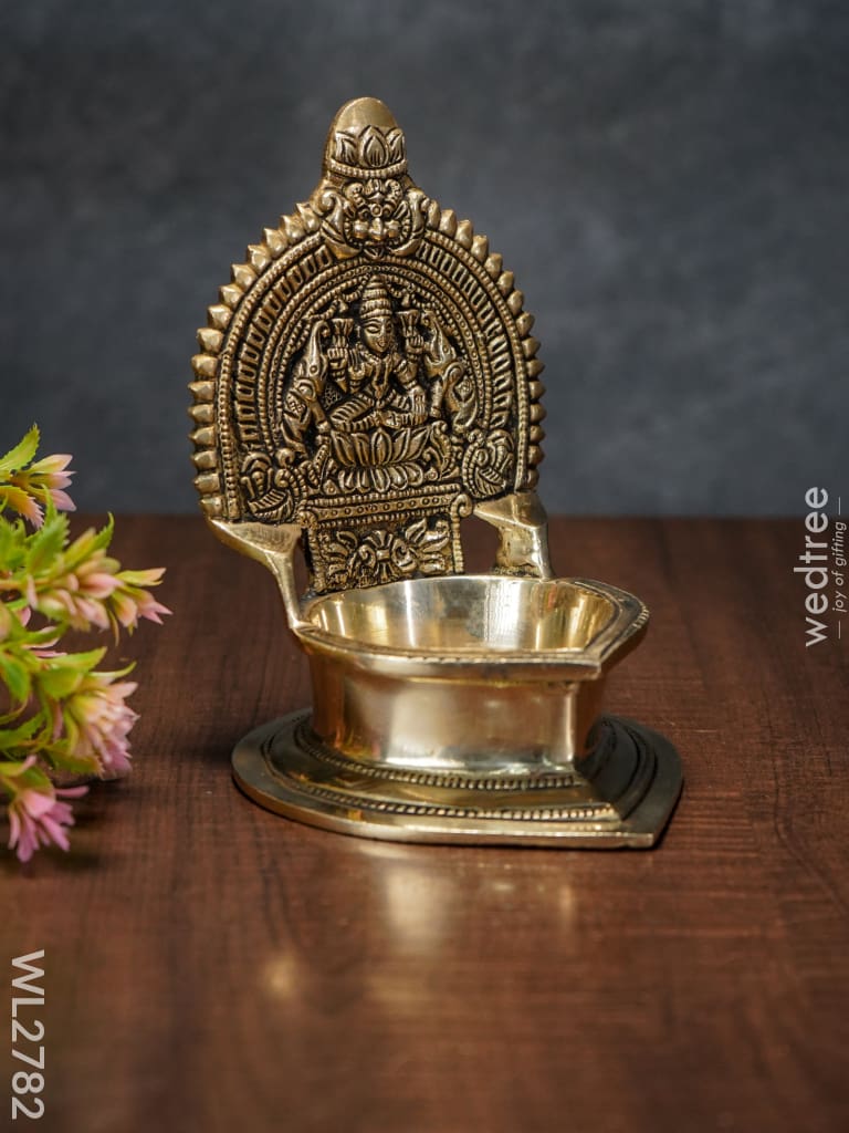 Brass Gajalakshmi Diya - Wl2782