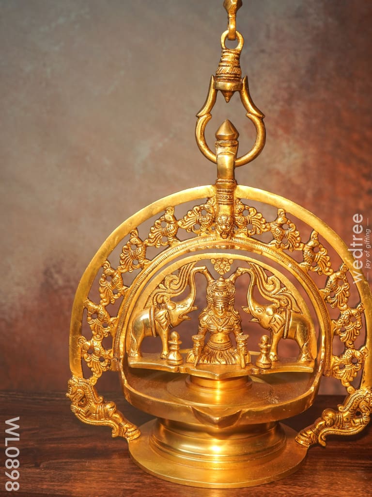 Brass Gajalakshmi Hanging Diya - Wl0898