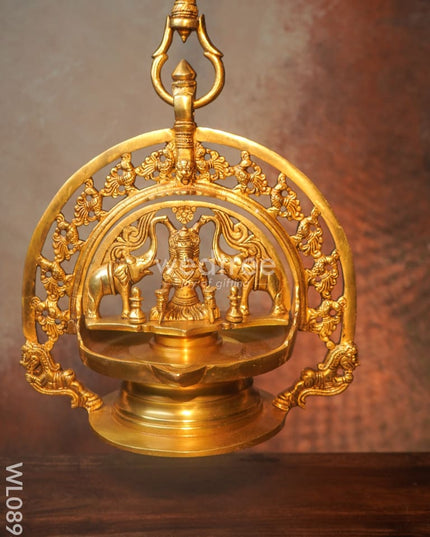 Brass Gajalakshmi Hanging Diya - Wl0898