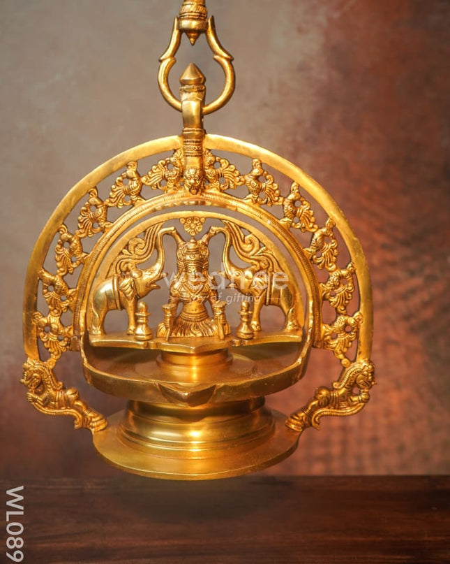 Brass Gajalakshmi Hanging Diya - Wl0898