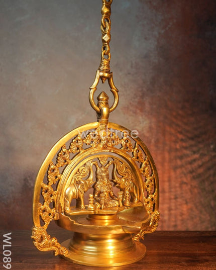 Brass Gajalakshmi Hanging Diya - Wl0898