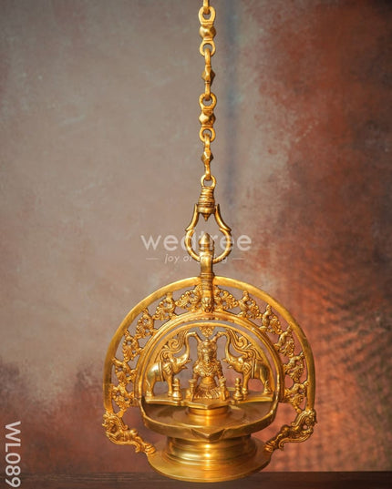 Brass Gajalakshmi Hanging Diya - Wl0898