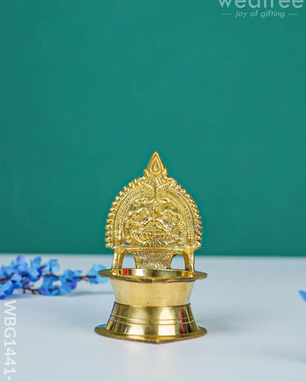 Brass Gajalakshmi Kamakshi Diya - Wbg1441 3.5 Inch Rg