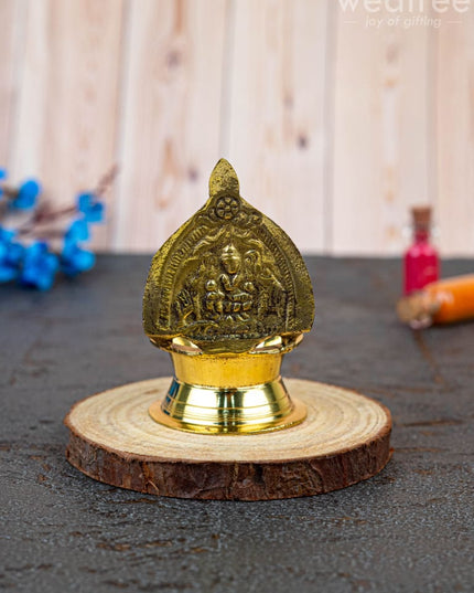 Brass Gajalakshmi Kamakshi Diya - WBG1441 - Brass Diya RG
