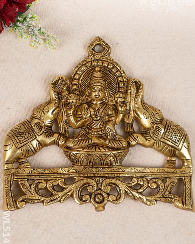 Brass Ashthalakshmi Wall Hanging - 8 inch - WL5142 Brass Wall Hanging