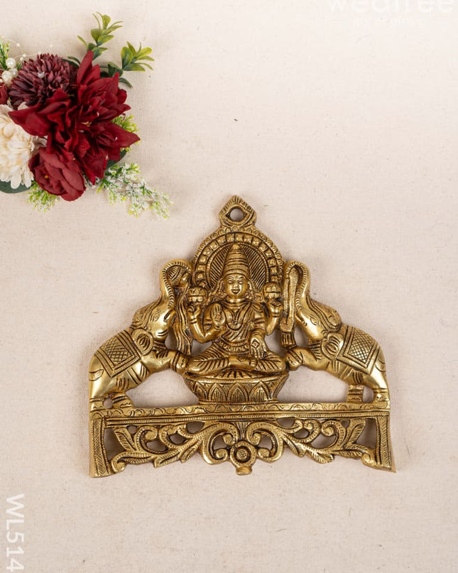 Brass Ashthalakshmi Wall Hanging - 8 inch - WL5142 Brass Wall Hanging