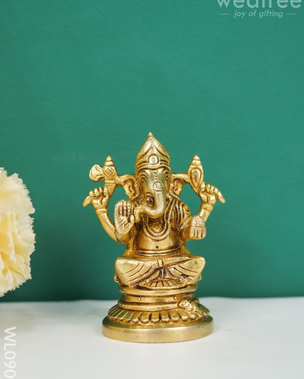 Brass Ganesh-Lakshmi-Saraswathi Idols - Wl0909 Figurines