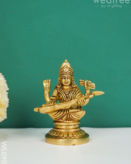 Brass Ganesh-Lakshmi-Saraswathi Idols - Wl0909 Figurines