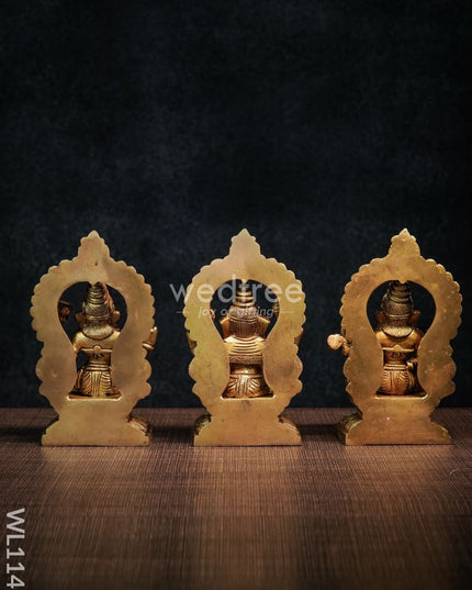 Brass Ganesh-Lakshmi-Saraswathi - Wl1141 Figurines