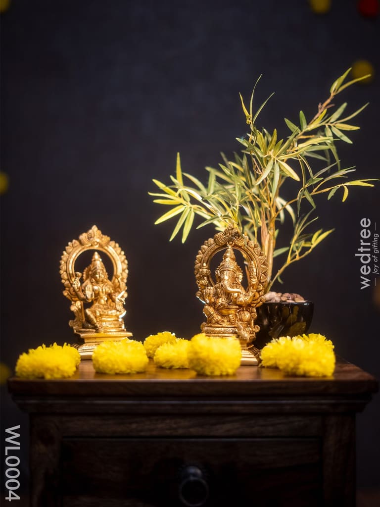 Brass Ganesh-Lakshmi Set - Wl0004 Figurines