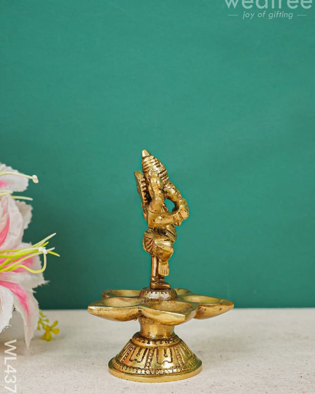 Brass Ganesha 5 Face Diya - Wl4370