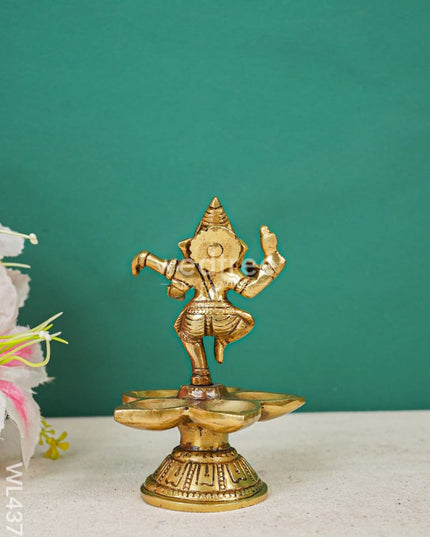 Brass Ganesha 5 Face Diya - Wl4370