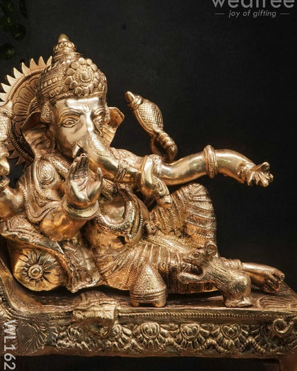 Brass Ganesha At Leisure - Wl1623 Figurines