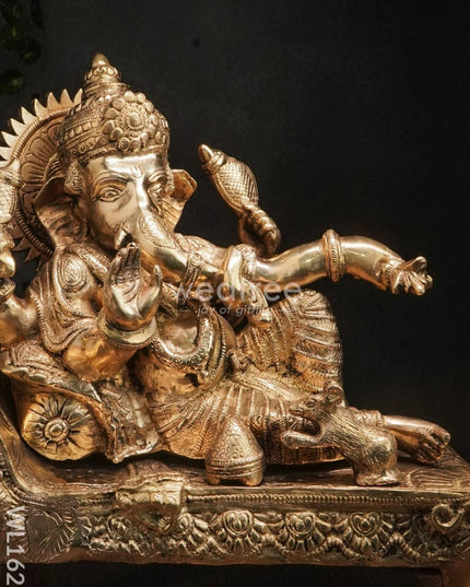Brass Ganesha At Leisure - Wl1623 Figurines