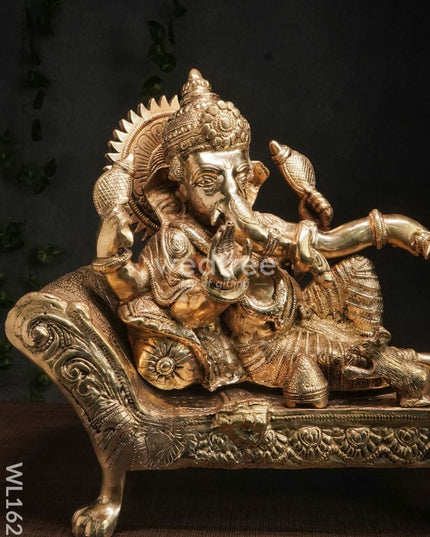 Brass Ganesha At Leisure - Wl1623 Figurines