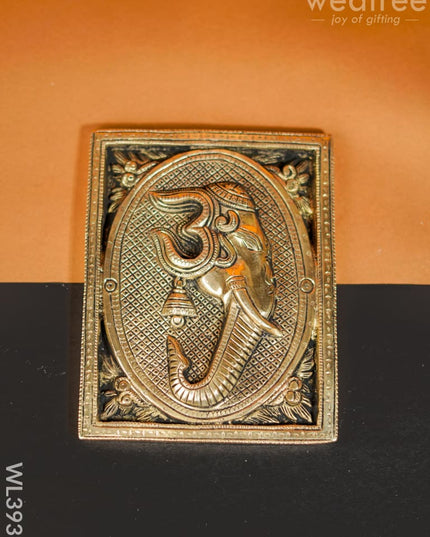 Brass Ganesha Plate Wall Hanging - Wl3935