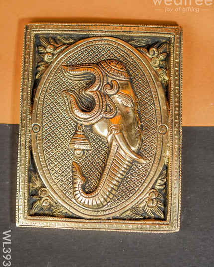 Brass Ganesha Plate Wall Hanging - Wl3935