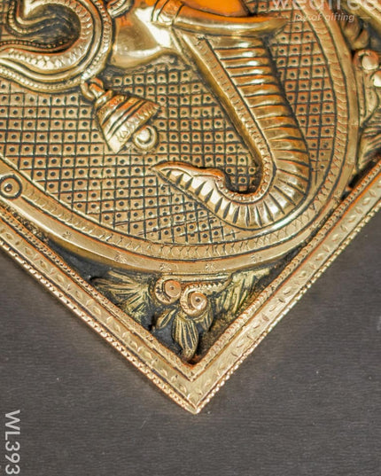 Brass Ganesha Plate Wall Hanging - Wl3935