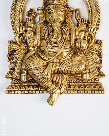 Brass Ganesha Idol - 11 inch - WL5282 - Brass Figurines