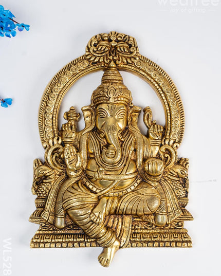 Brass Ganesha Idol - 11 inch - WL5282 - Brass Figurines
