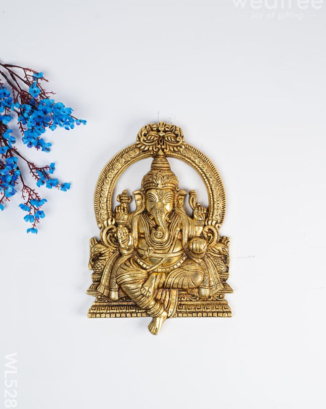 Brass Ganesha Idol - 11 inch - WL5282 - Brass Figurines