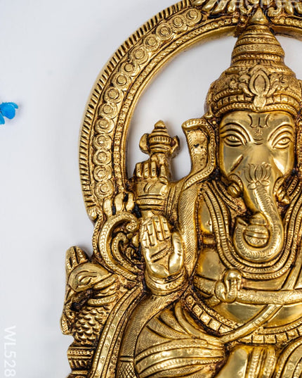 Brass Ganesha Idol - 11 inch - WL5282 - Brass Figurines