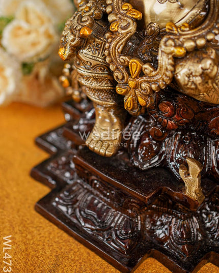 Brass Ganesha Idol - 17 Inch Wl4735 Figurines