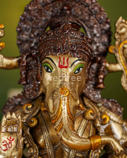 Brass Ganesha Idol - 17 Inch Wl4735 Figurines