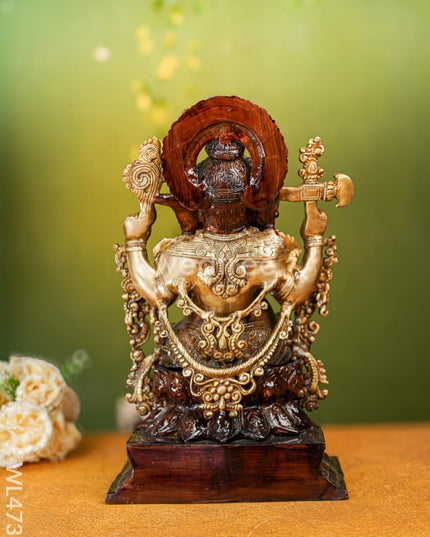 Brass Ganesha Idol - 17 Inch Wl4735 Figurines