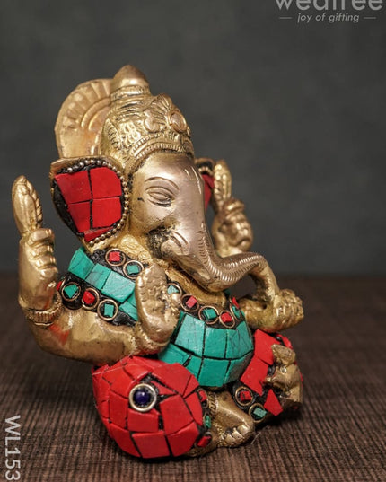 Brass Ganesha Idol - Wl1539 Figurines