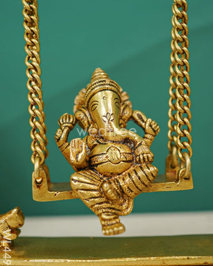 Brass Ganesha Jhoola With Annapakshi - Wl4495 Figurines