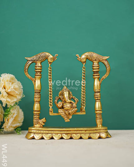 Brass Ganesha Jhoola With Annapakshi - Wl4495 Figurines