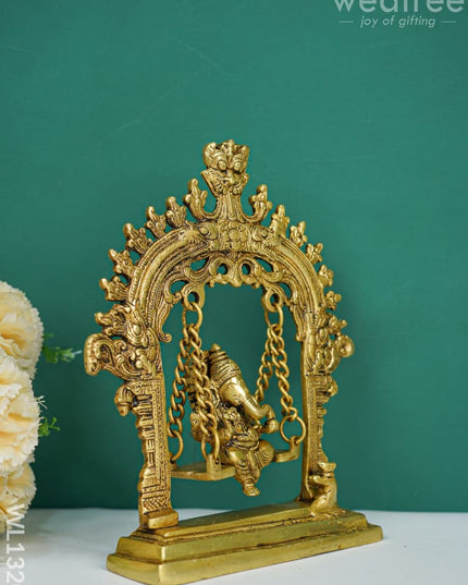 Brass Ganesha Jhoola With Kirtimukha - Wl1320 Figurines