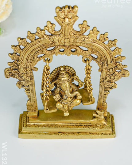 Brass Ganesha Jhoola With Kirtimukha - Wl1320 Figurines