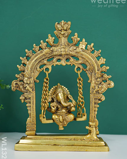 Brass Ganesha Jhoola With Kirtimukha - Wl1320 Figurines