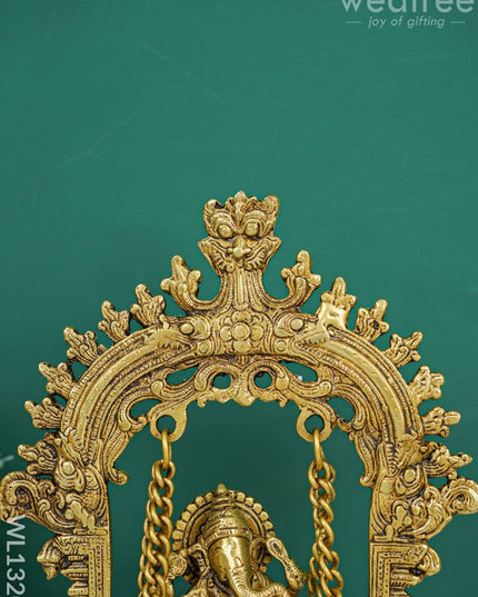 Brass Ganesha Jhoola With Kirtimukha - Wl1320 Figurines