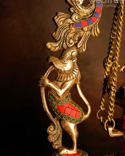 Brass Ganesha On Jhoola - Wl0558 Figurines