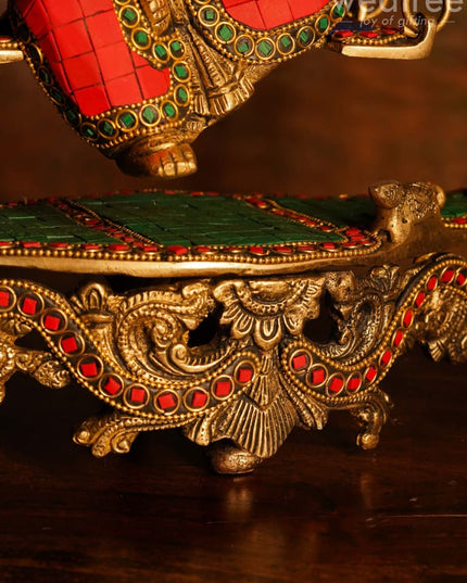 Brass Ganesha On Jhoola - Wl0558 Figurines