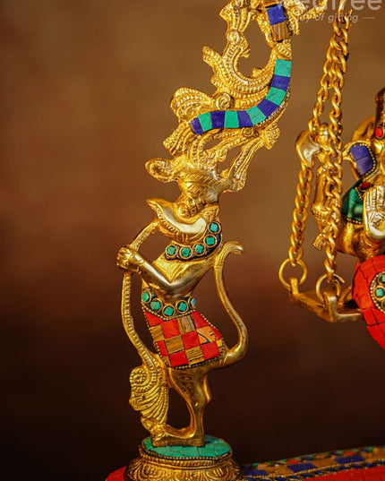Brass Ganesha On Jhoola - Wl0558 Figurines