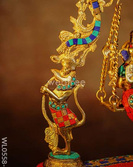 Brass Ganesha On Jhoola - Wl0558 Figurines