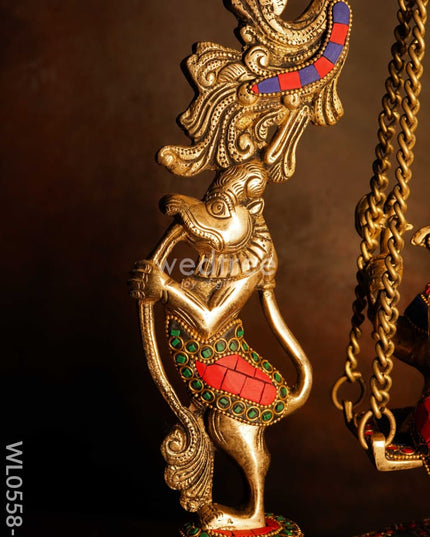 Brass Ganesha On Jhoola - Wl0558 Figurines